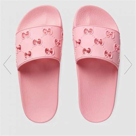 pink gucci cut out slides|Gucci flip flops for women.